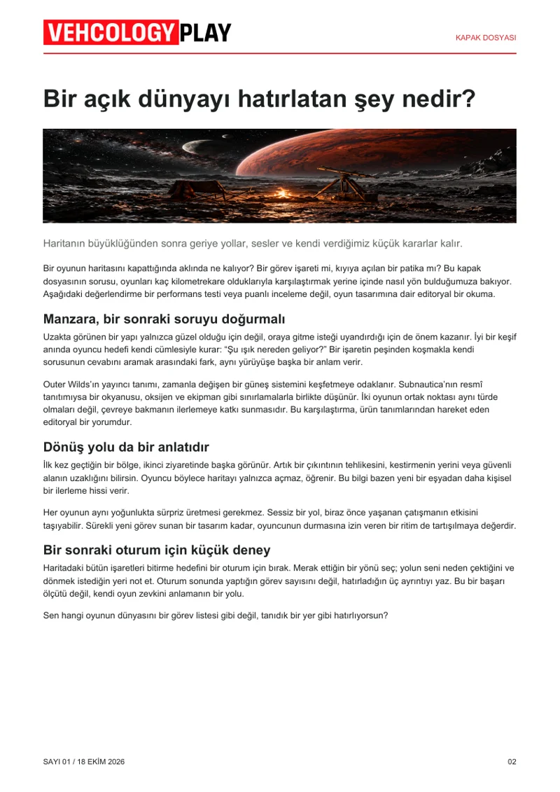 Vehcology Play / Sayı 01: Keşfin Peşinde Sayfa 2